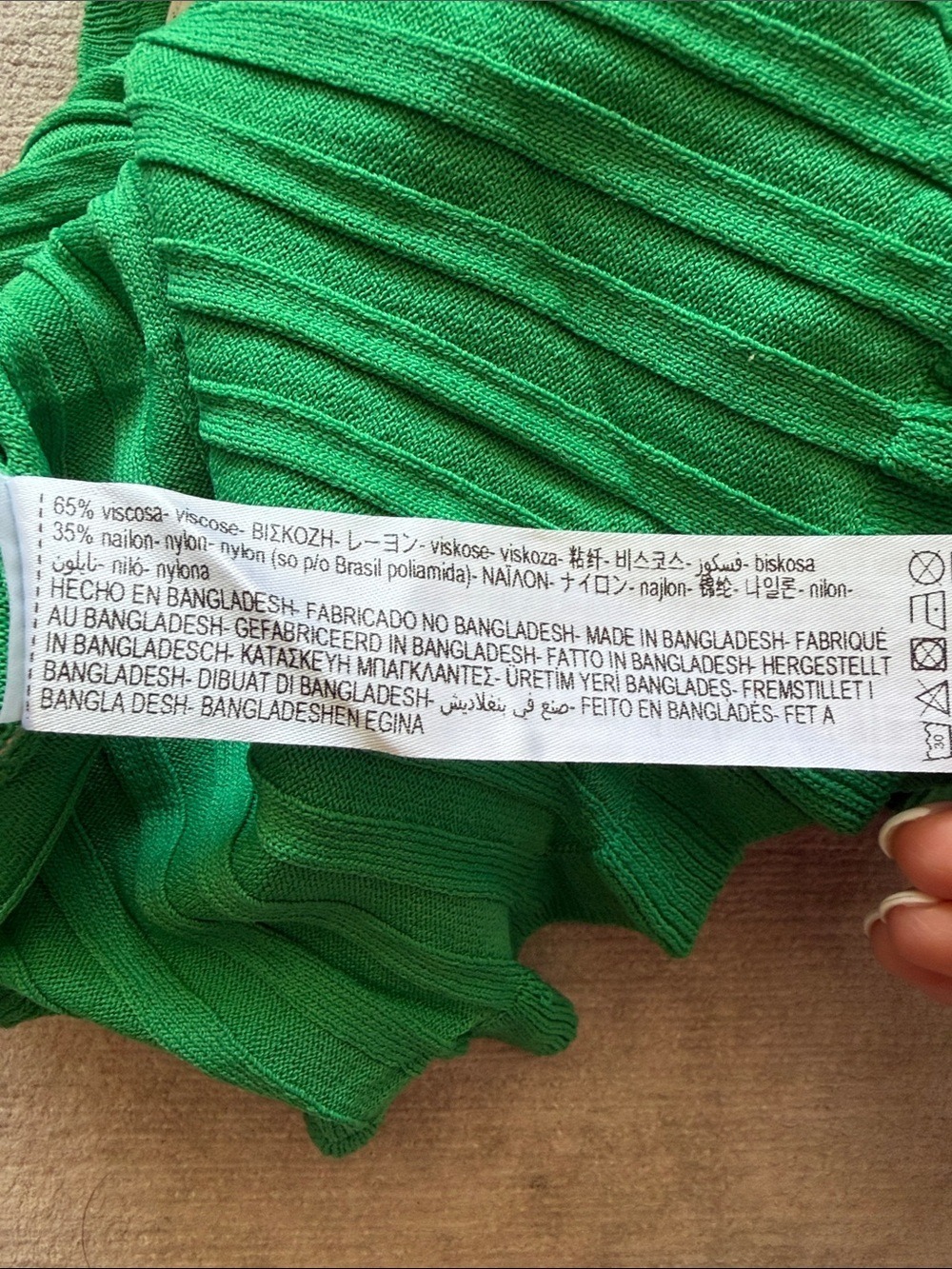 Zara Emerald Knit Top Medium - Picture 3 of 4
